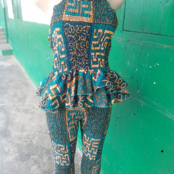 African print stretch pant and top - size 8 - Picture 3 of 8